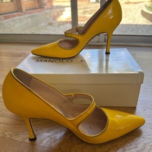Manolo Blahnik Bright Yellow Heels